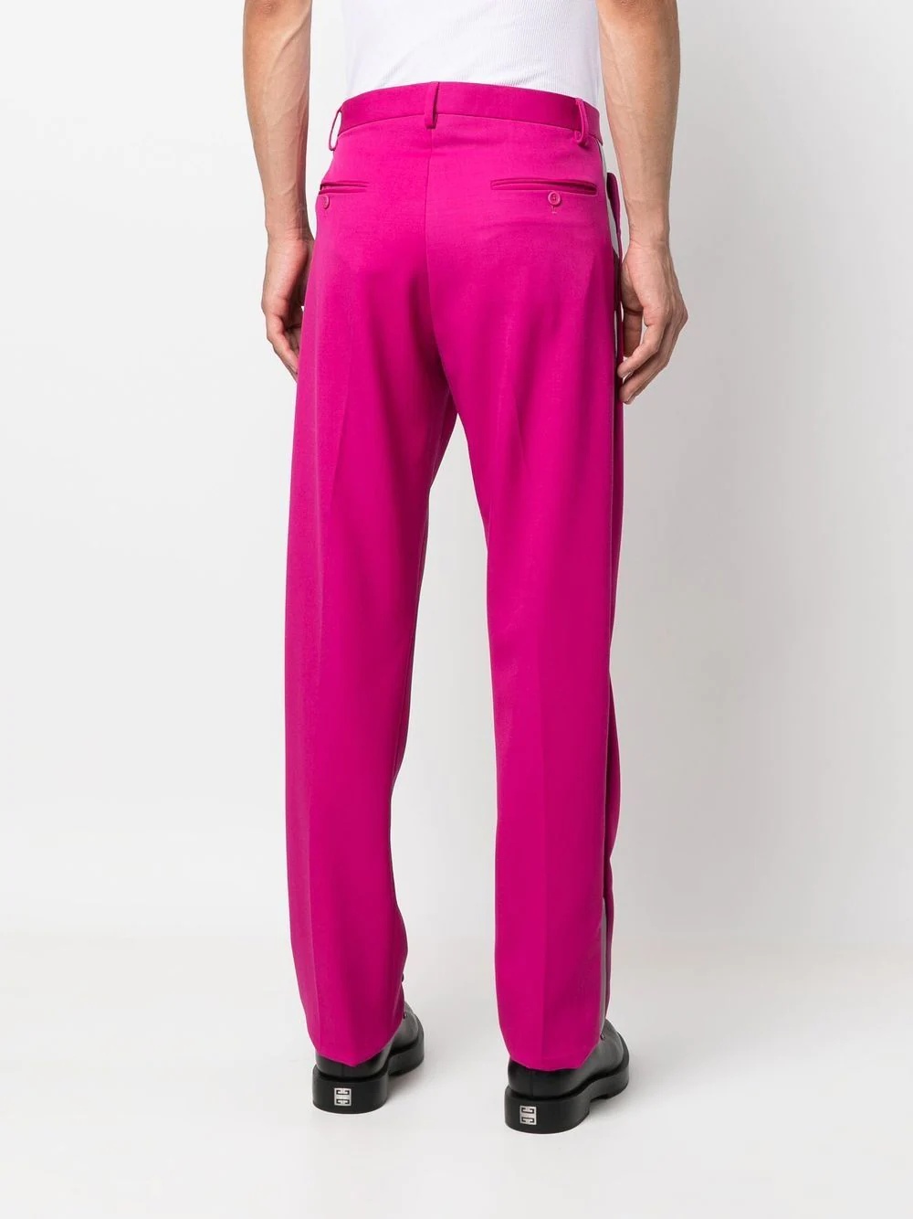 mid-rise straight-leg trousers - 4