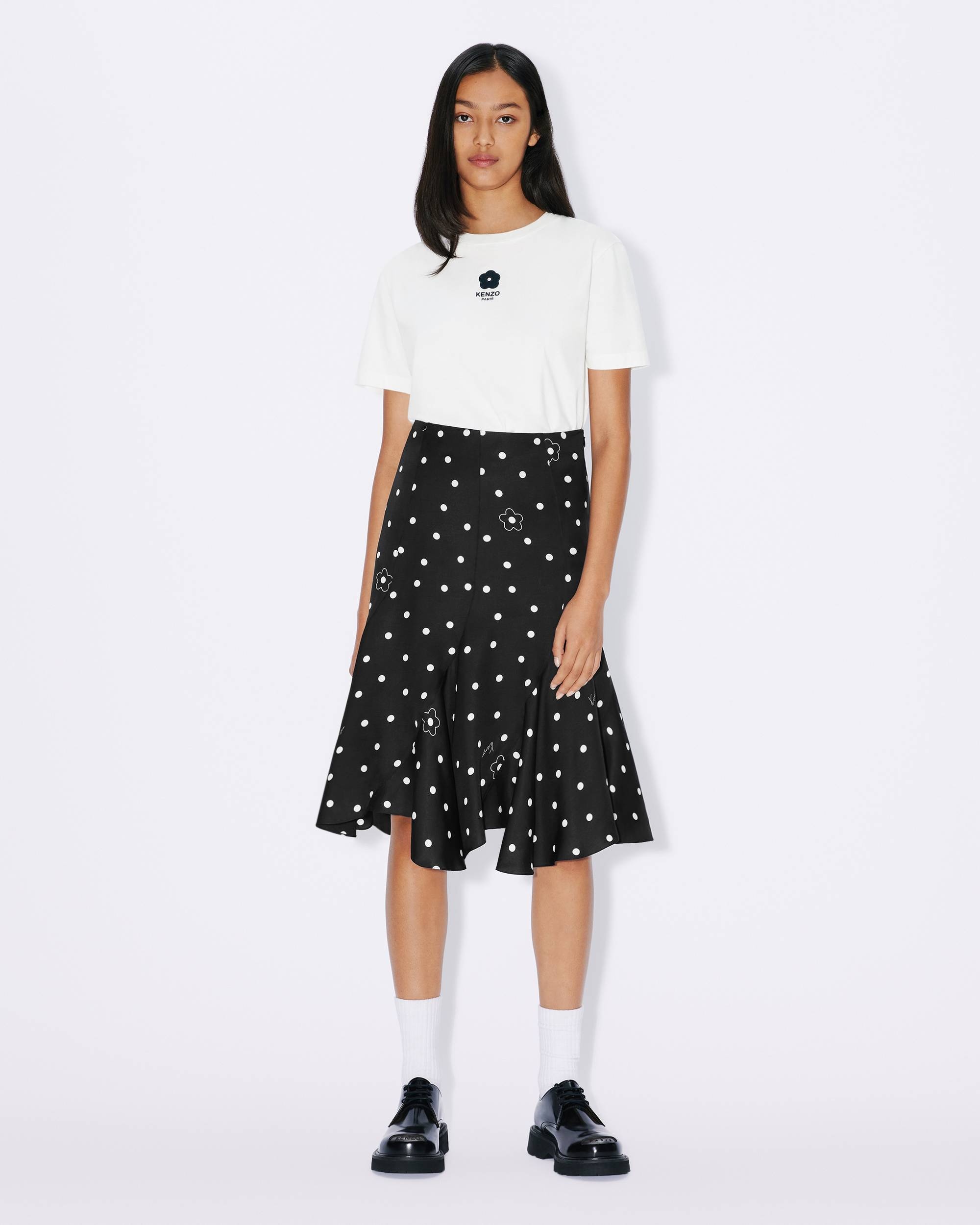 KENZO Flower Spot flared midi skirt - 3