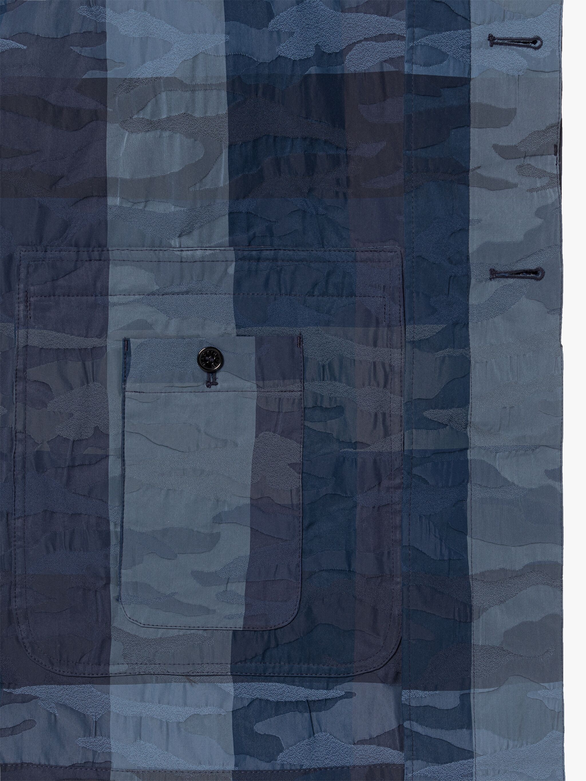 A-LINE TORRENTIAL NAVY CAMO COTTON BLEND RAINCOAT - 6