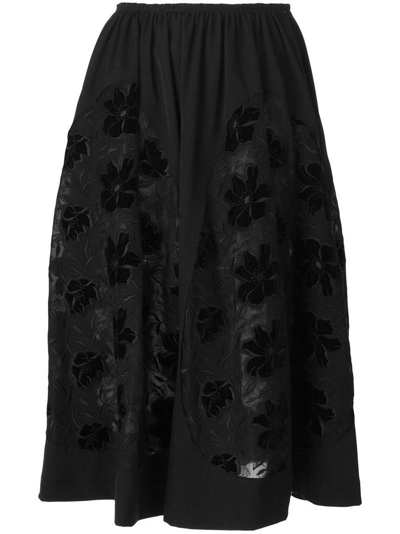 embroidered flared skirt 1