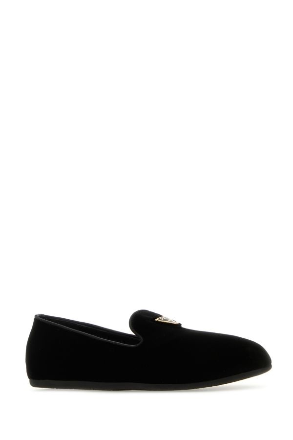 Prada Woman Black Velvet Loafers - 2