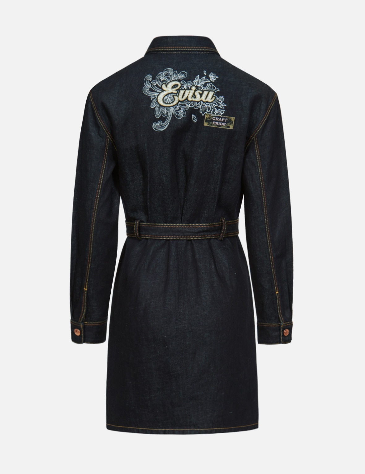 LOGO EMBROIDERED DENIM DRESS - 2