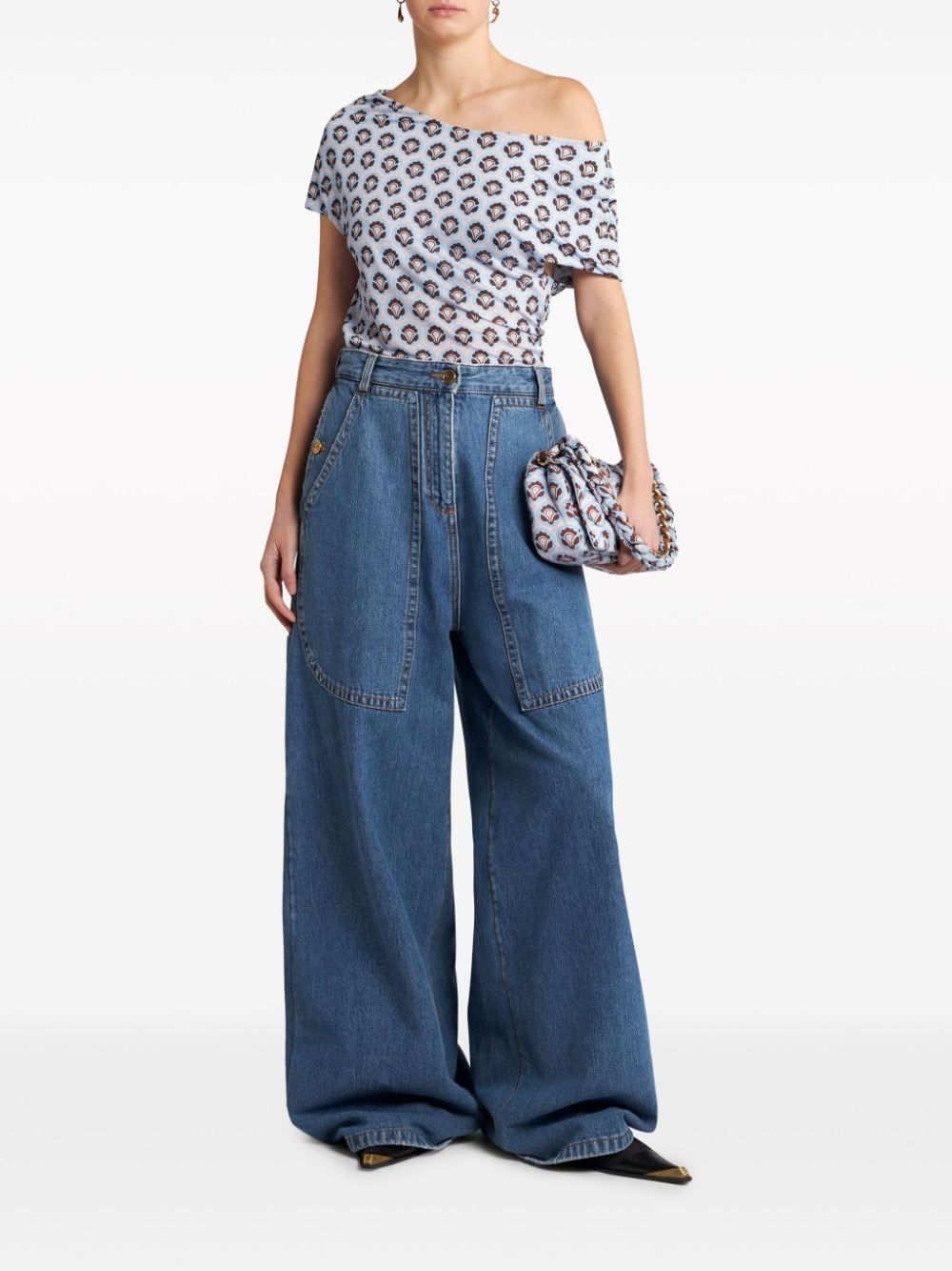 abstract-print asymmetric top - 2