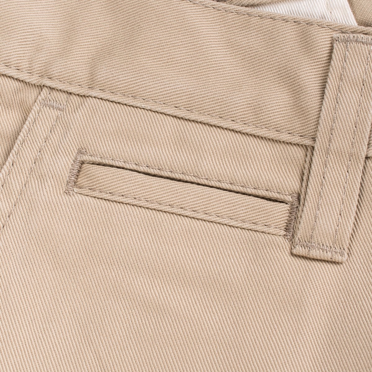 IH-721-KHA 9oz Mercerised Selvedge Cotton Slim Tapered Chinos - Khaki - 8