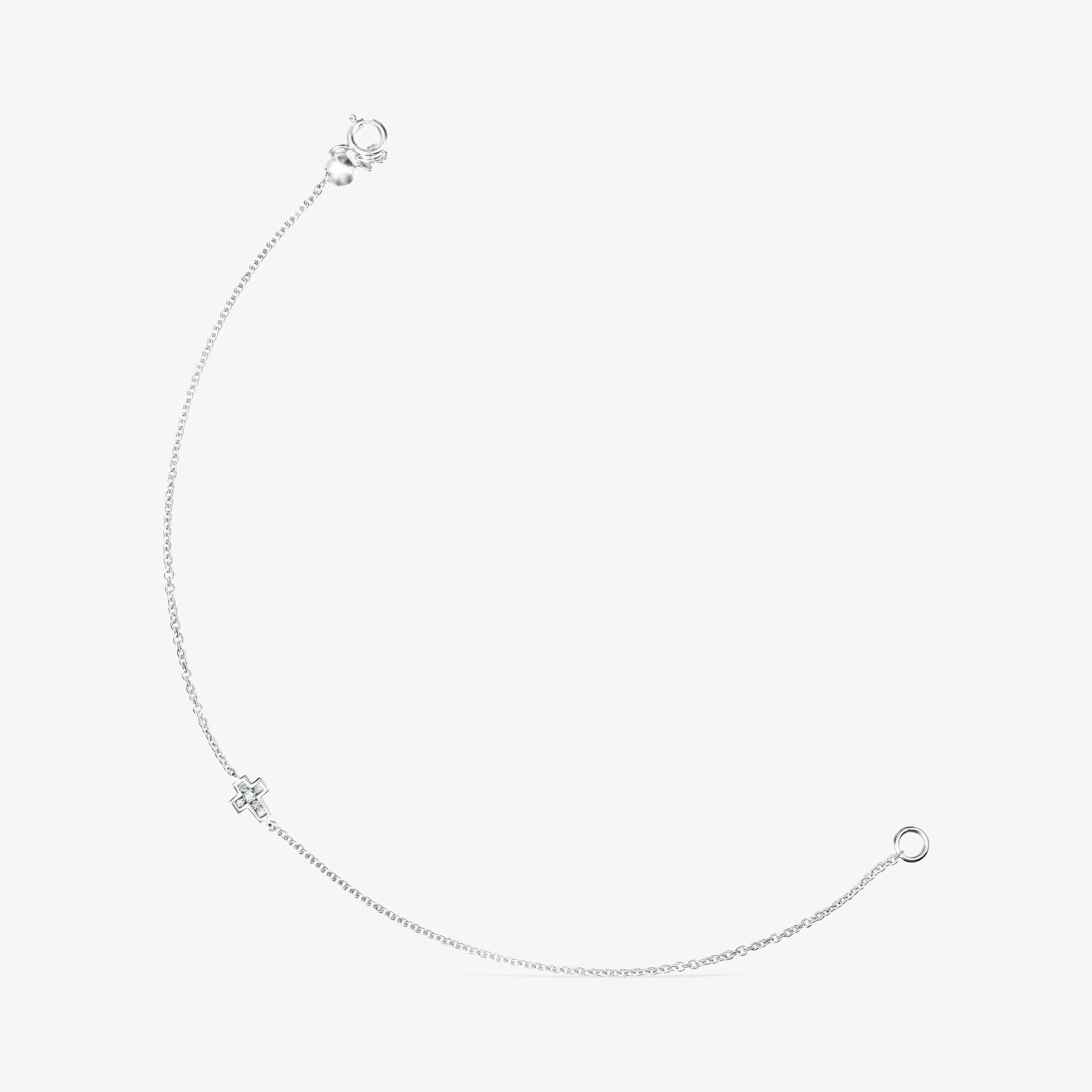 18K white gold and Diamonds Les Classiques cross Bracelet - 1