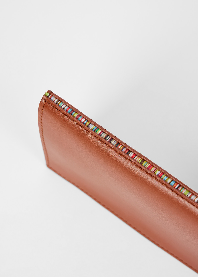 Tan 'Signature Stripe' Trim Glasses Case 3