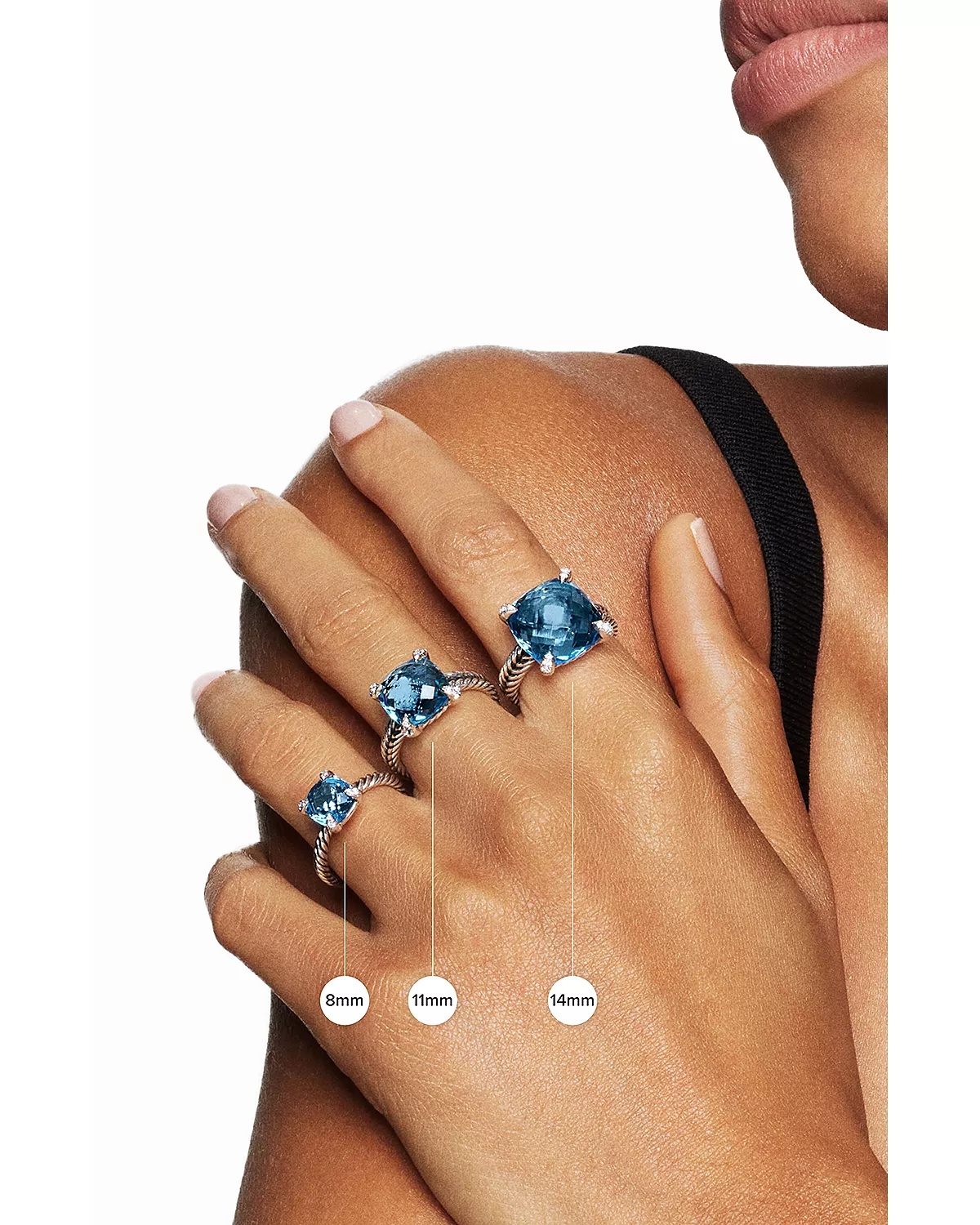 Châtelaine® Ring with Gemstones and Diamonds - 8