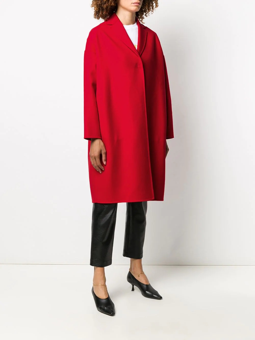 single-breasted wool coat - 5