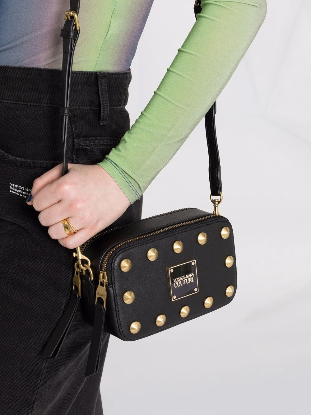 stud-embellished crossbody bag - 3