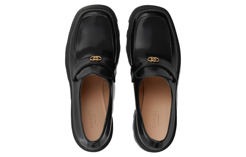GUCCI (WMNS) Gucci Interlocking G Loafers 'All Black' 750598-AACAT-1000 outlook