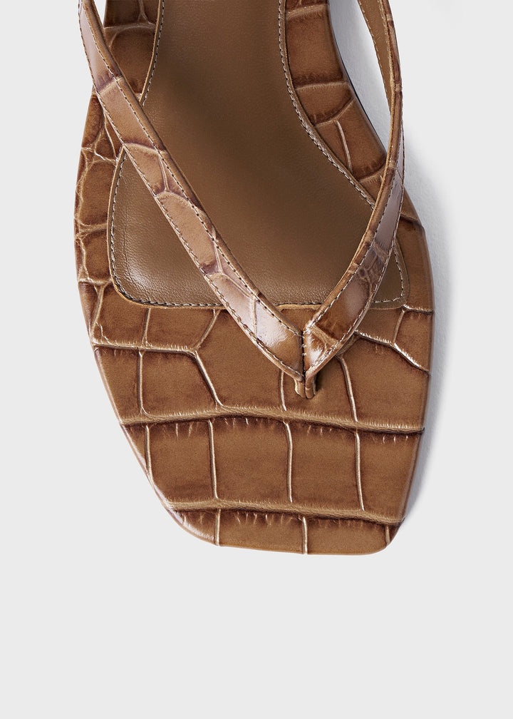 The Flip-Flop Flat caramel croco - 5