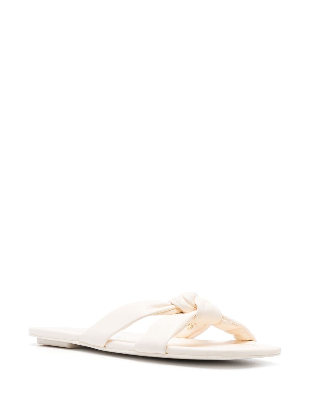 flat-sole leather mules - 2