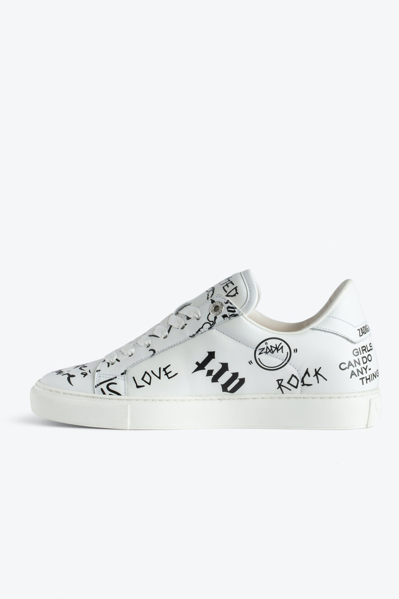 ZV1747 La Flash Low-Top Graffiti Sneakers 3