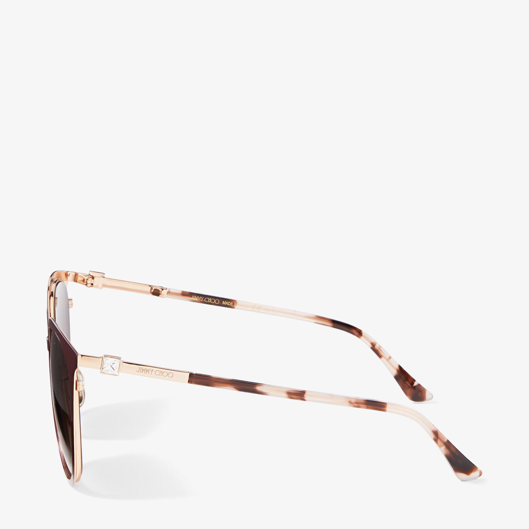 Oria
Copper Gold Cat-Eye Sunglasses with Swarovski Crystals - 2