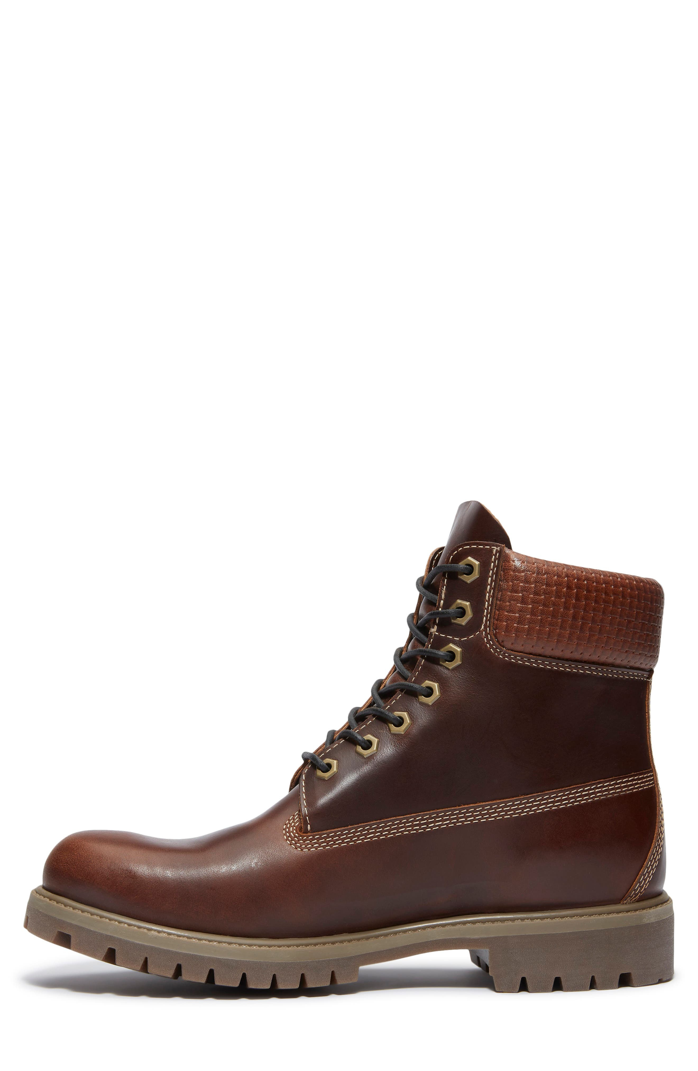 Timberland Premium 6-Inch Waterproof Boot in Brown/Black at Nordstrom - 7