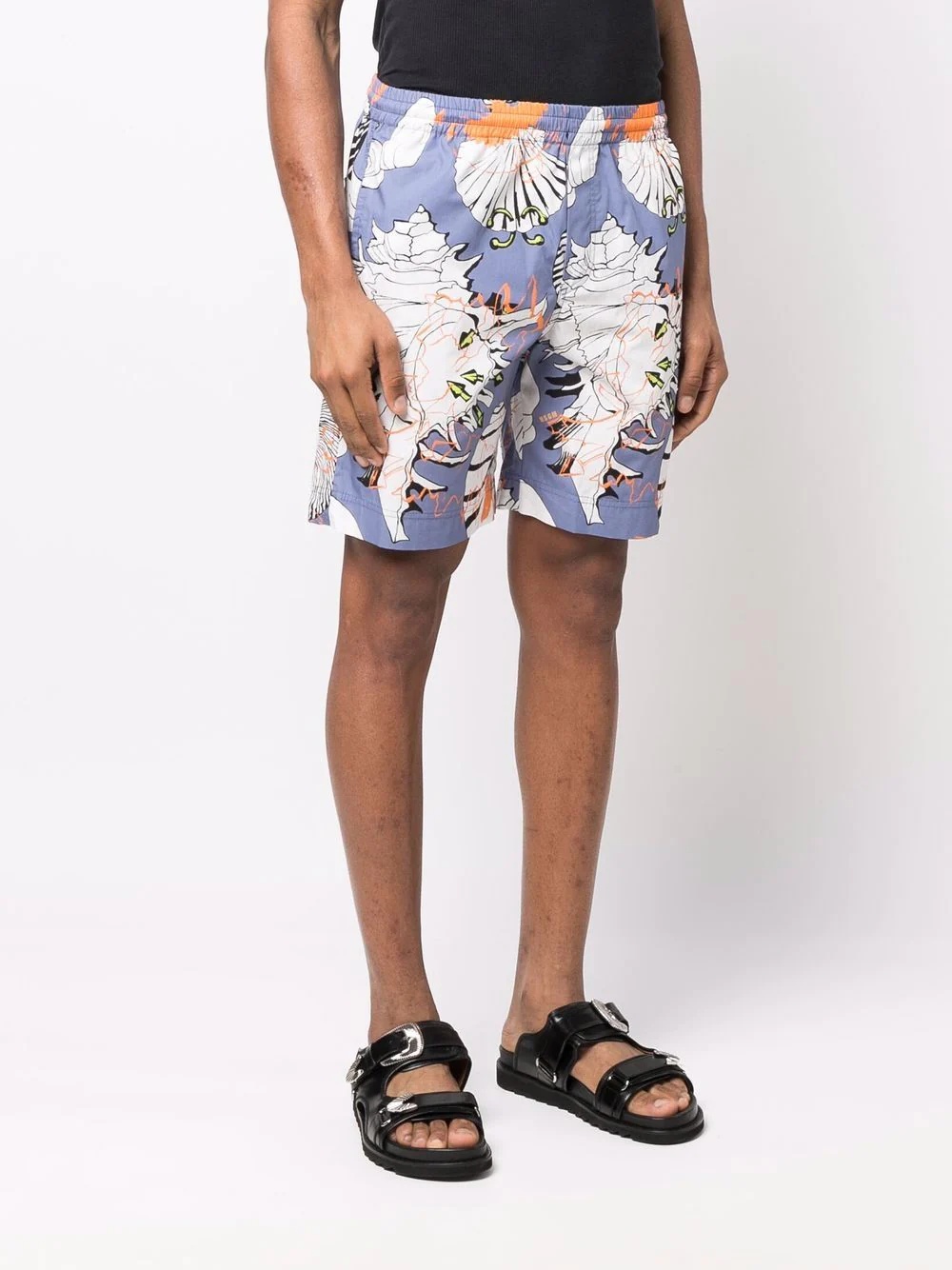 floral print track shorts - 3