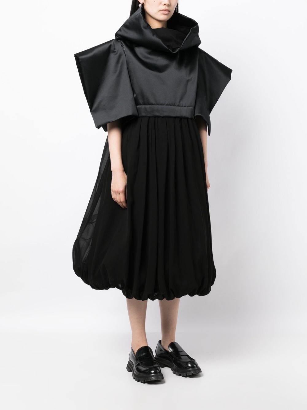 Comme des Garçons Black Peplum Midi Dress