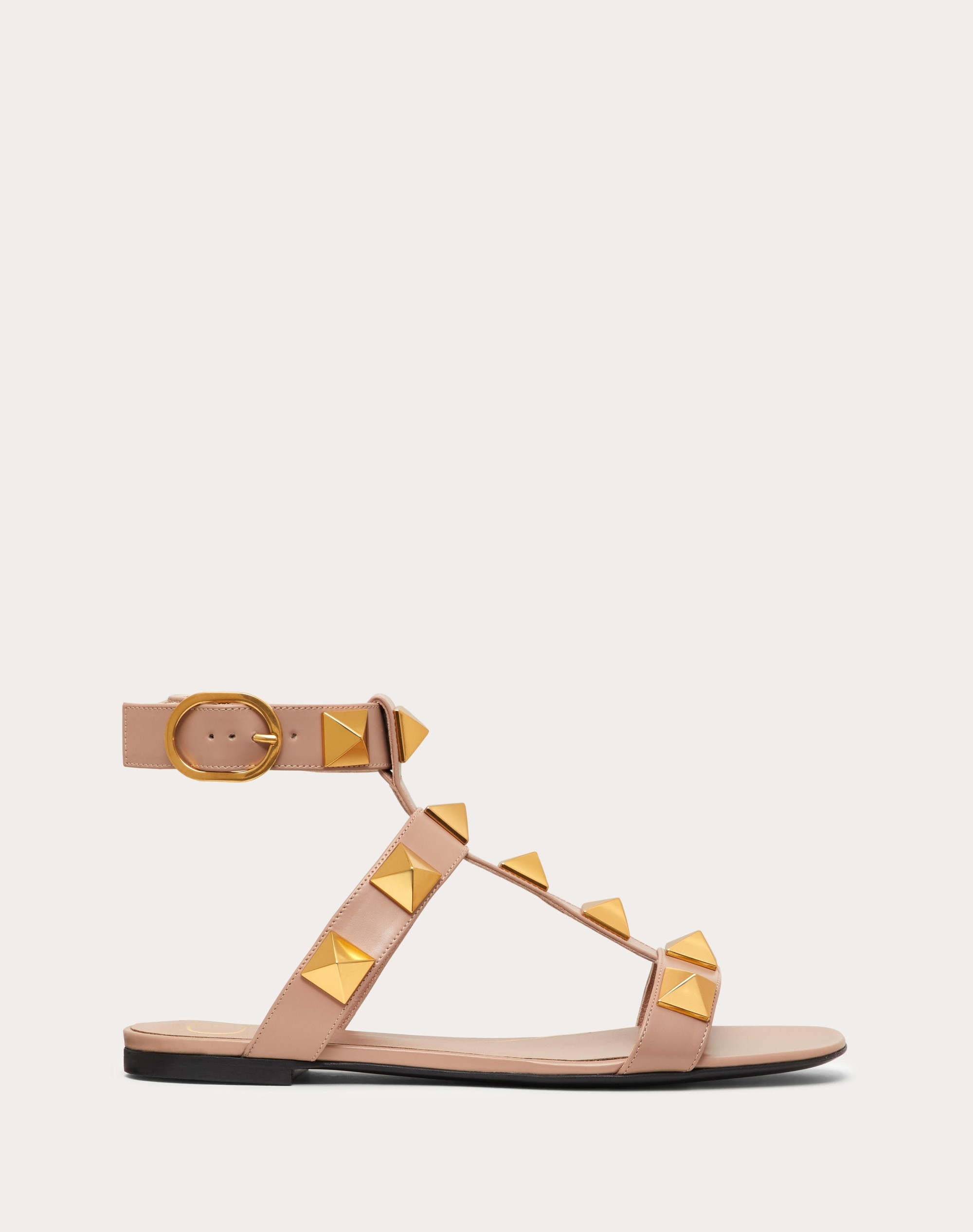 ROMAN STUD FLAT CALFSKIN SANDAL - 1