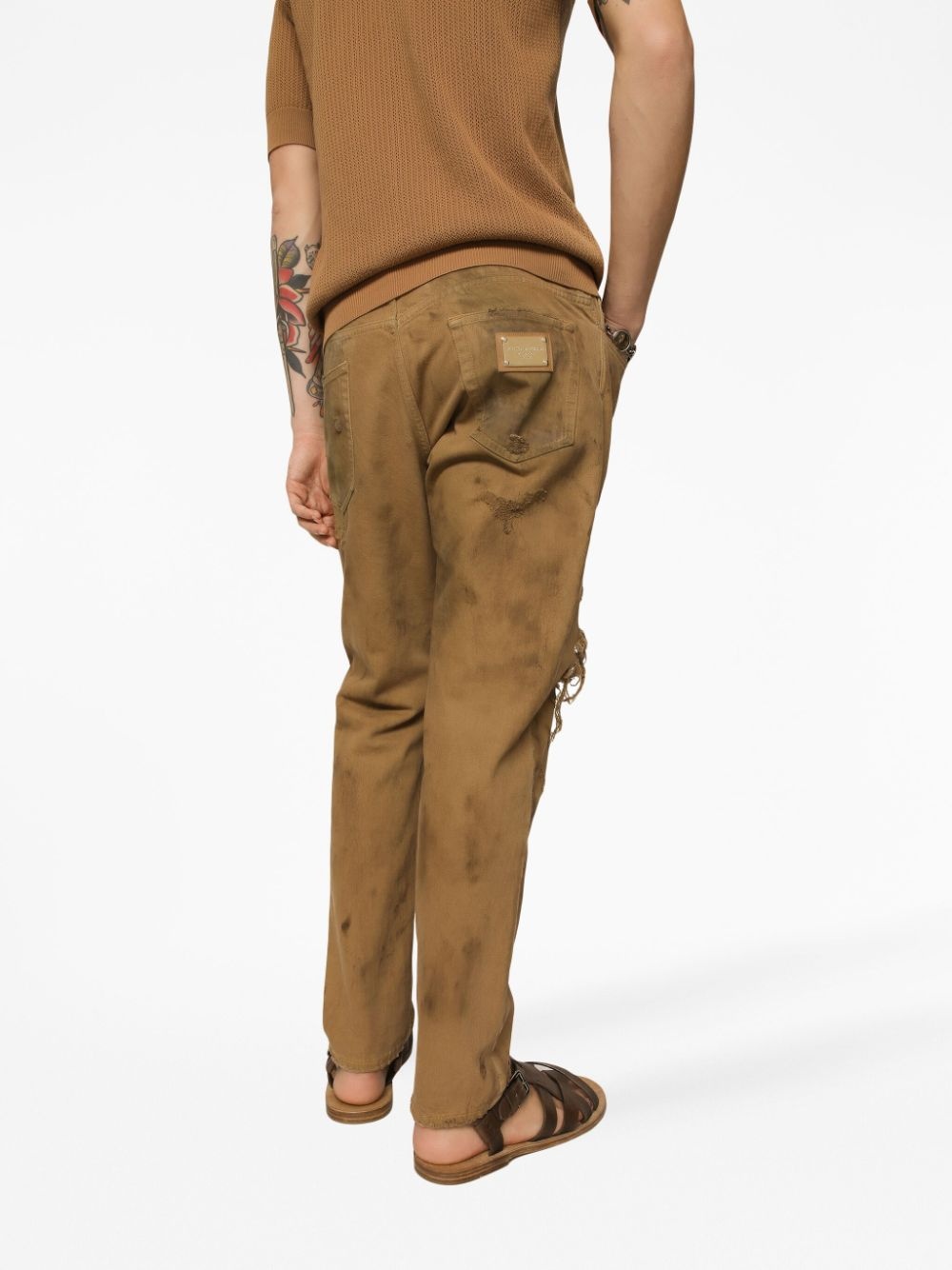 ripped slim-fit jeans - 5