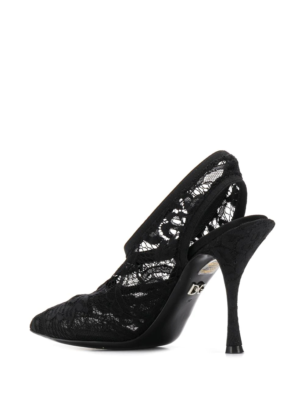 floral lace slingback pumps - 3