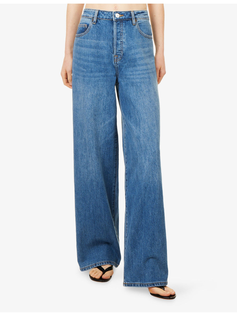 High-Rise Wide-Leg Denim Jeans 3