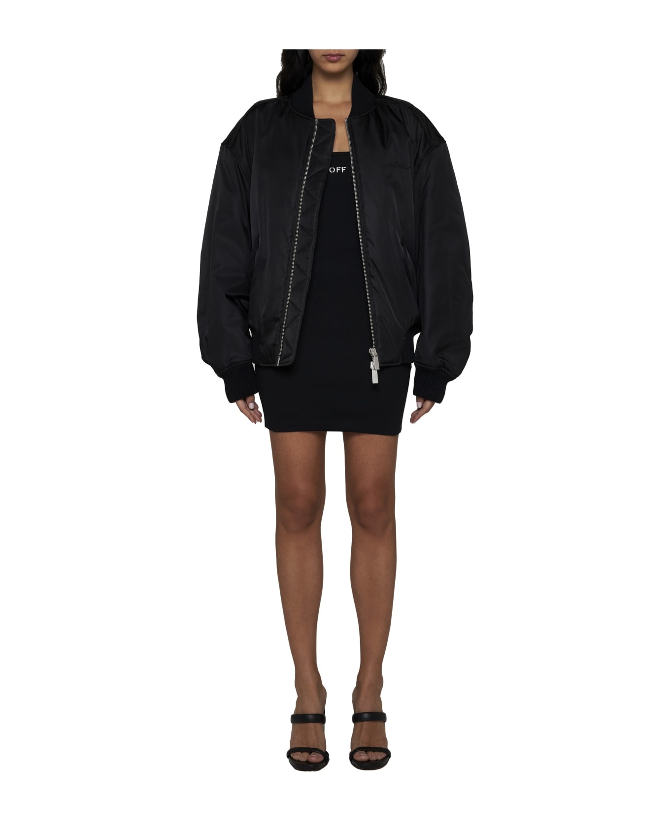 Black Oversize Nylon Jacket - 2