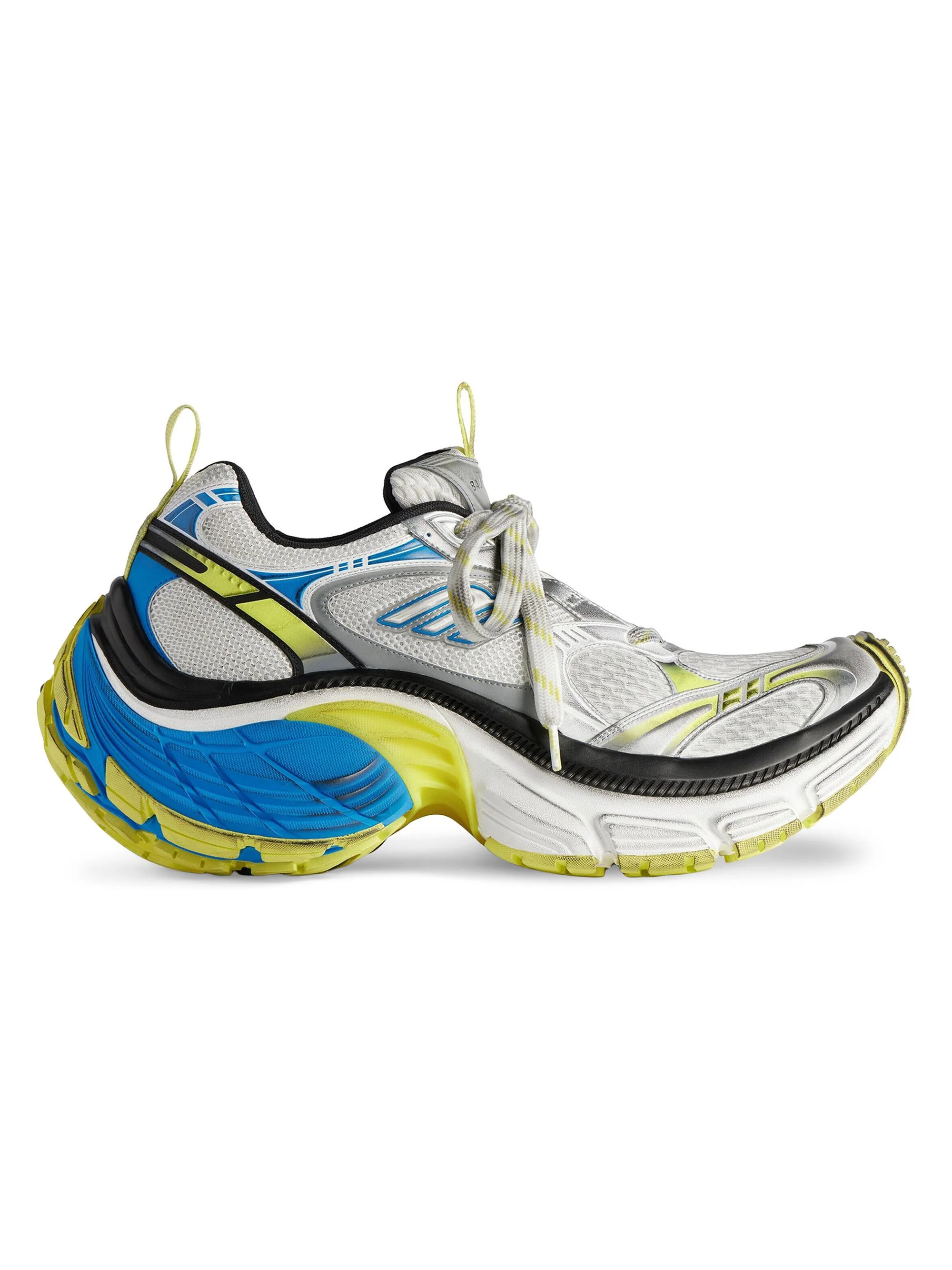 Men's 10XL Sneakers - White Neon Yellow Blue - 1