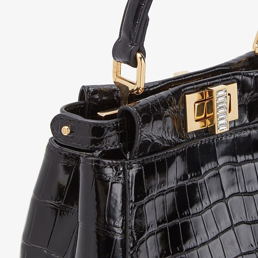 Mini-bag in black crocodile - 5