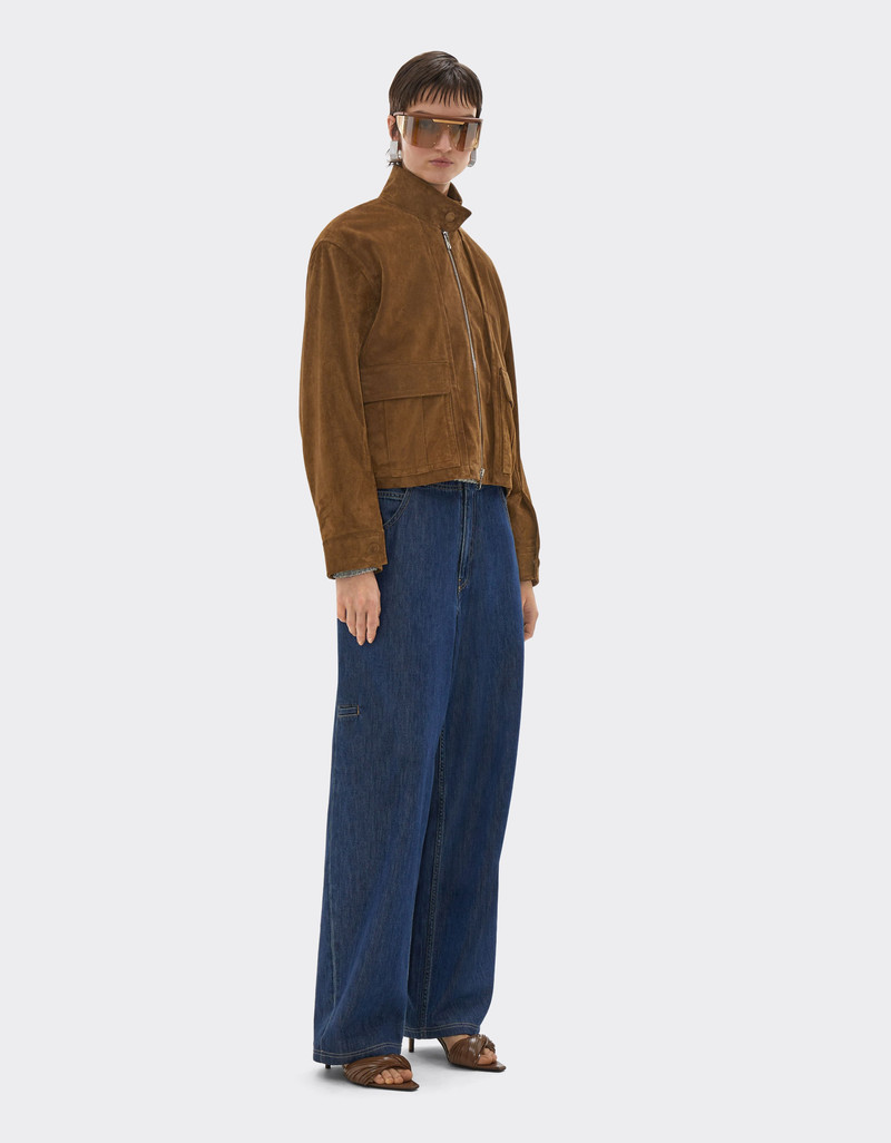 Ferrari Suede Blouson with Oversized Shoulders outlook