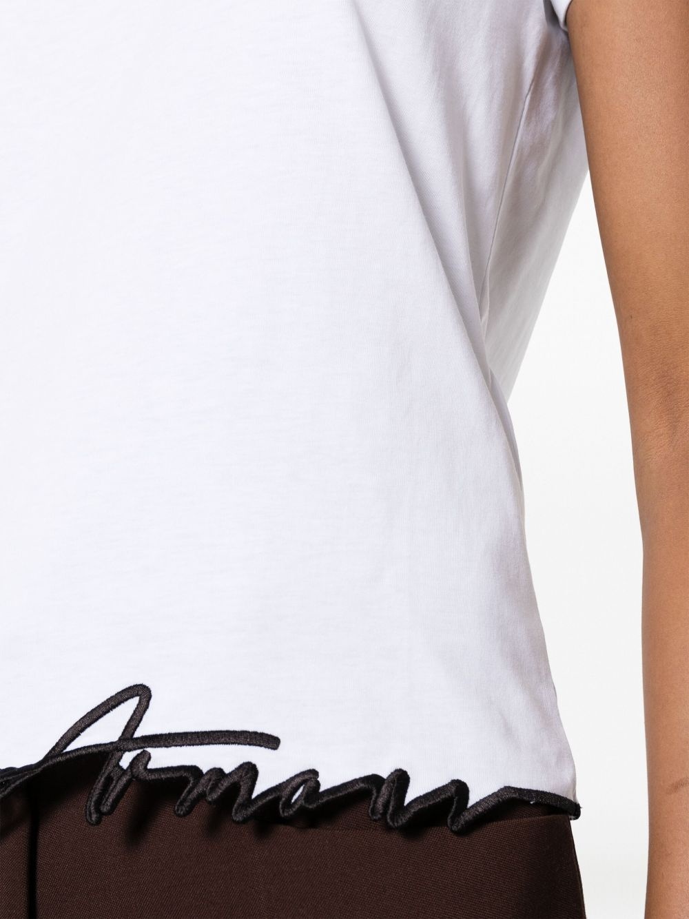 logo-embroidered cotton T-shirt - 5
