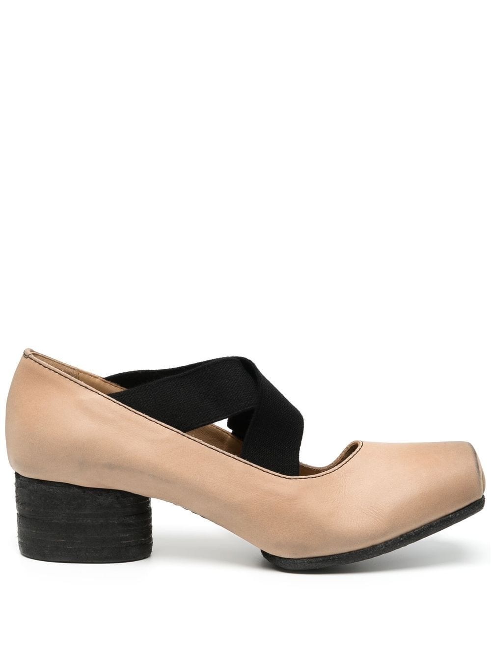 Ballerina square toe elasticated pumps - 1