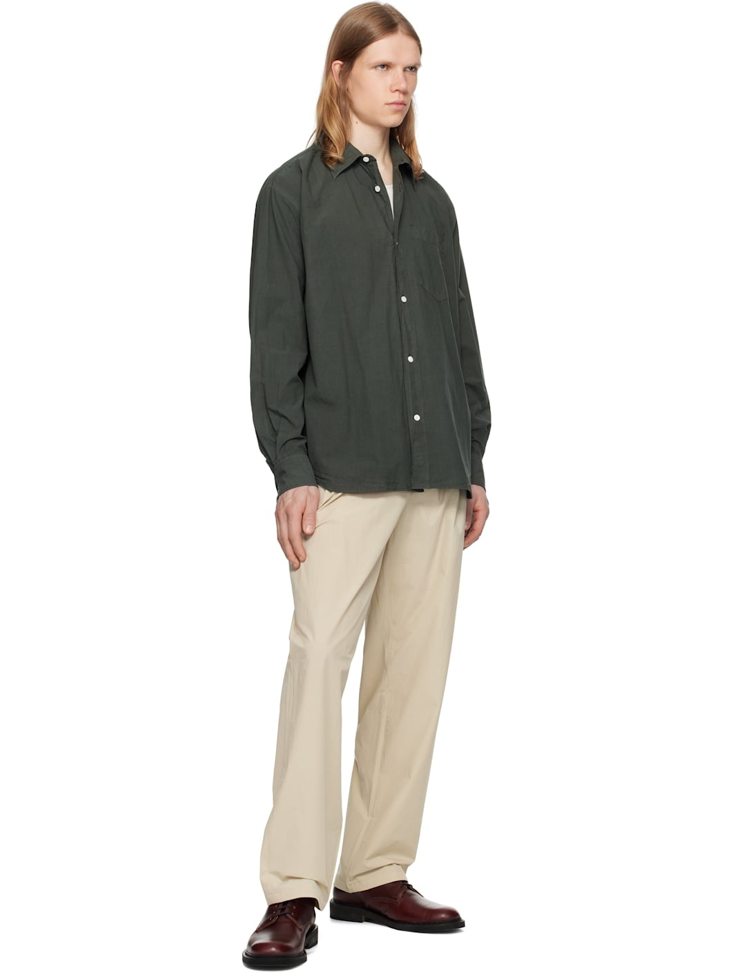 Green Mo Cotton Tencel Shirt - 4