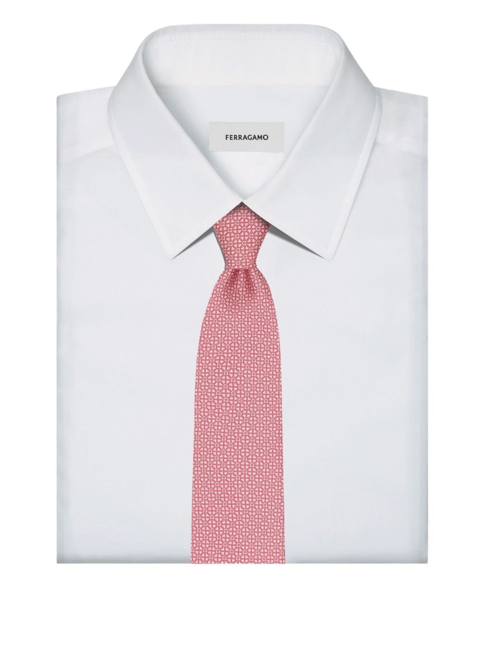 patterned silk tie - 4