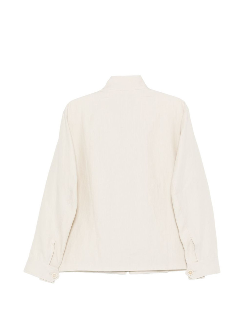 LARDINI zip linen jacket outlook