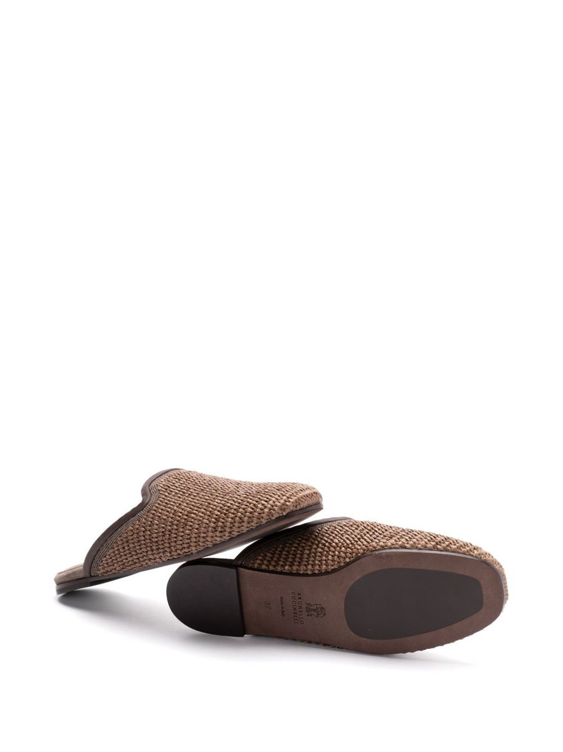 Brunello Cucinelli woven slippers outlook
