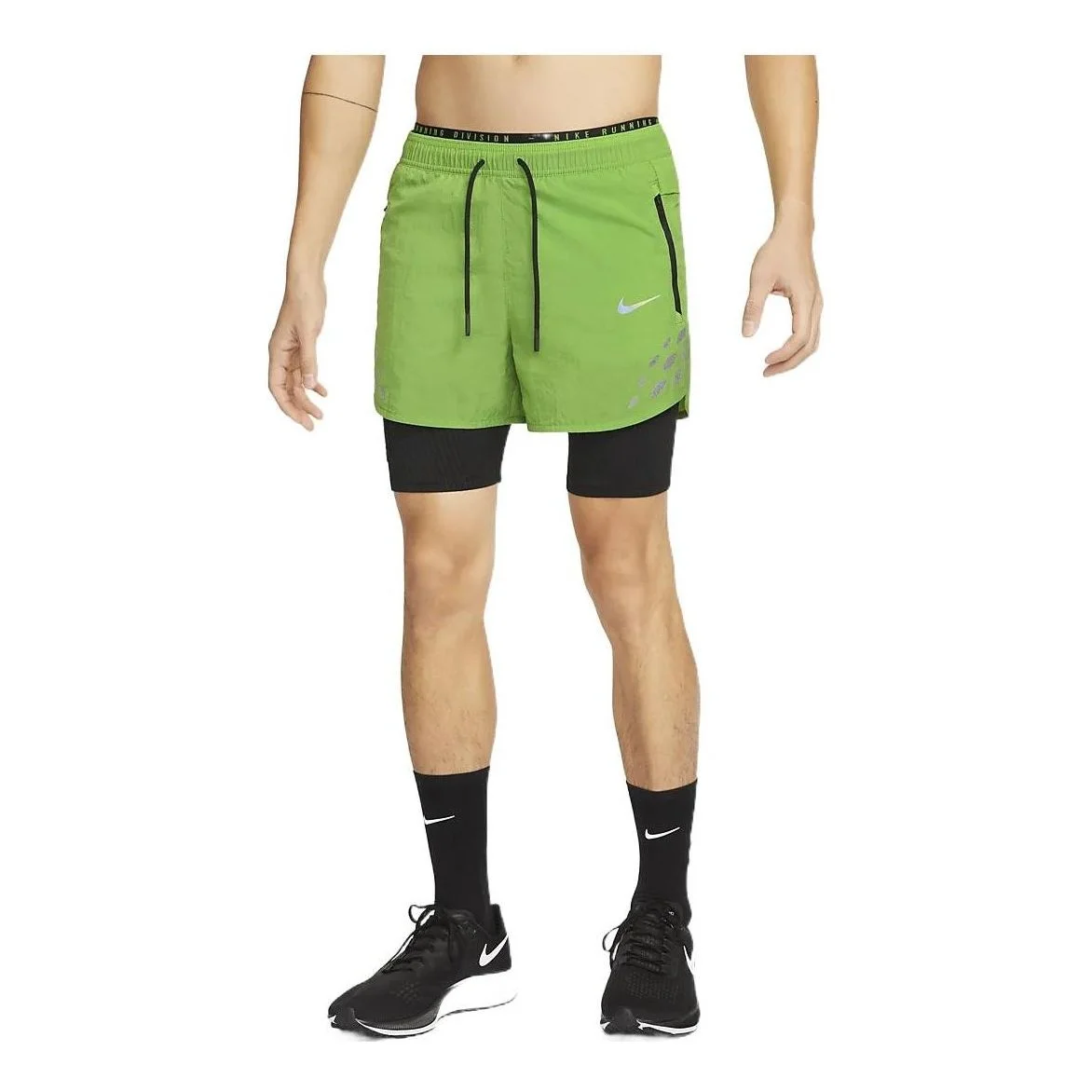 Nike Run Division Pinnacle Solid Color Logo Sports Shorts Green DM4764-377 - 1