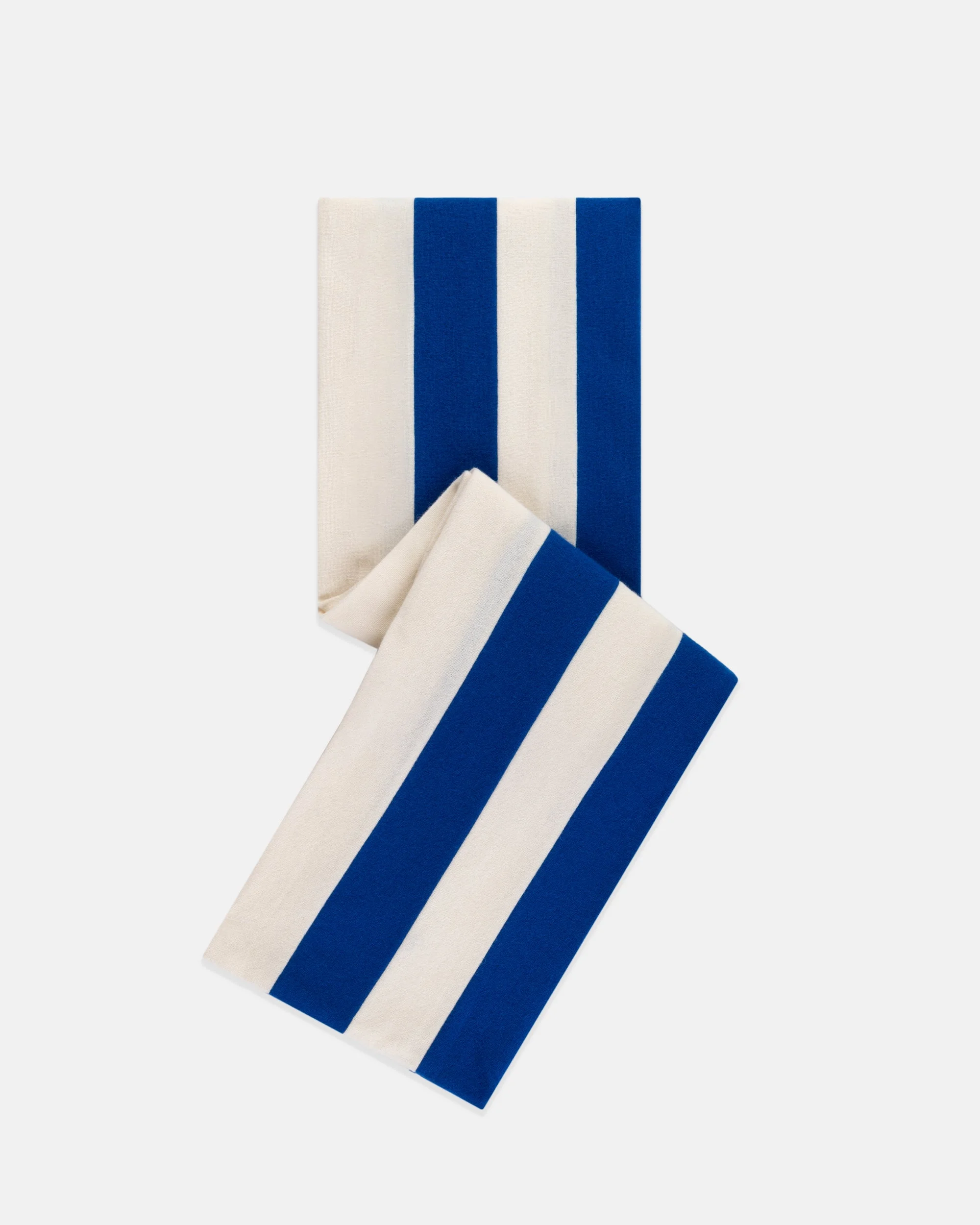 MADE-IN-ENGLAND WHITE & ROYAL WOOL SCHOOLBOY MUFFLER - 1