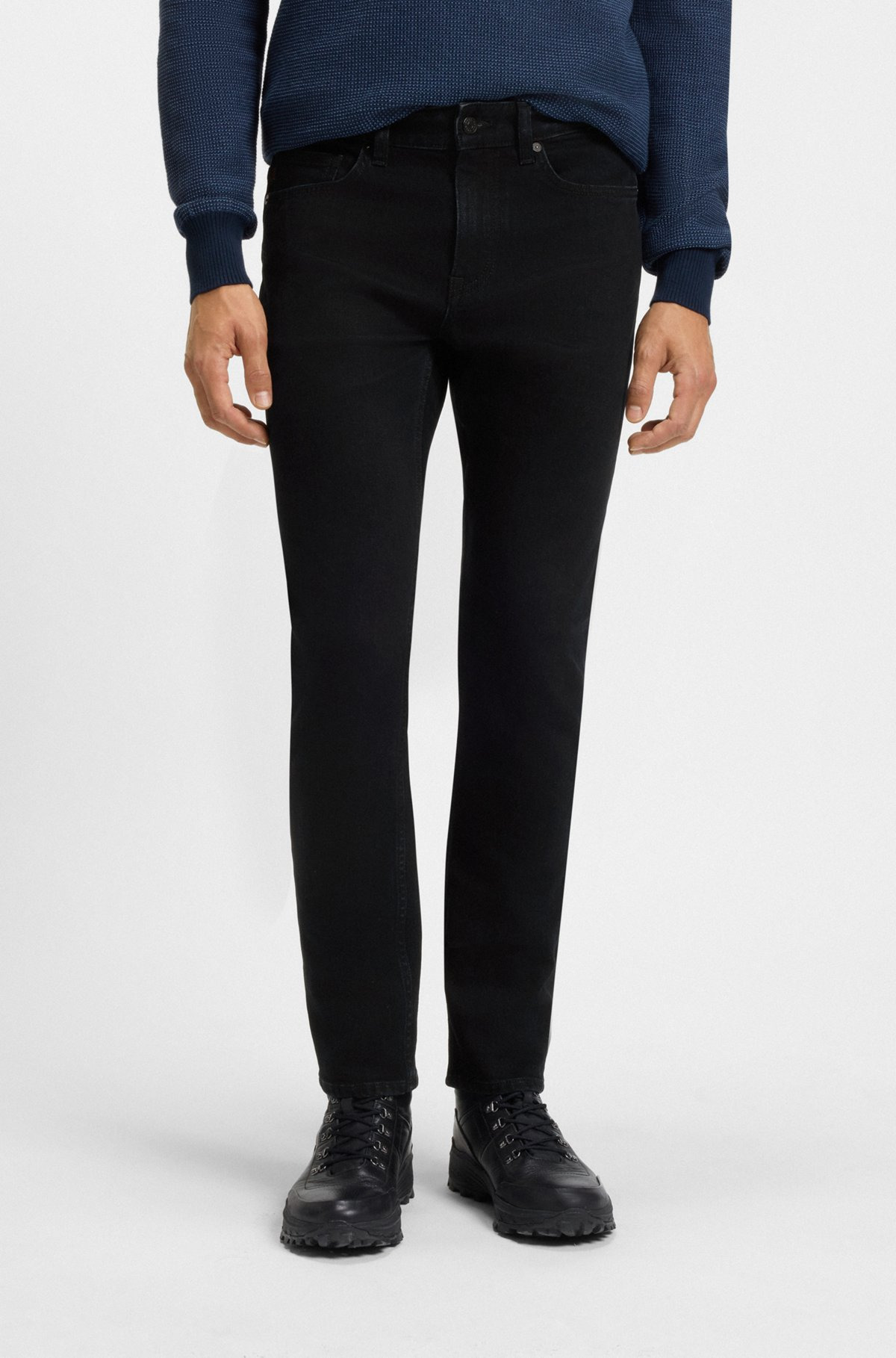 SLIM-FIT JEANS IN BLUE COMFORT-STRETCH DENIM - 2