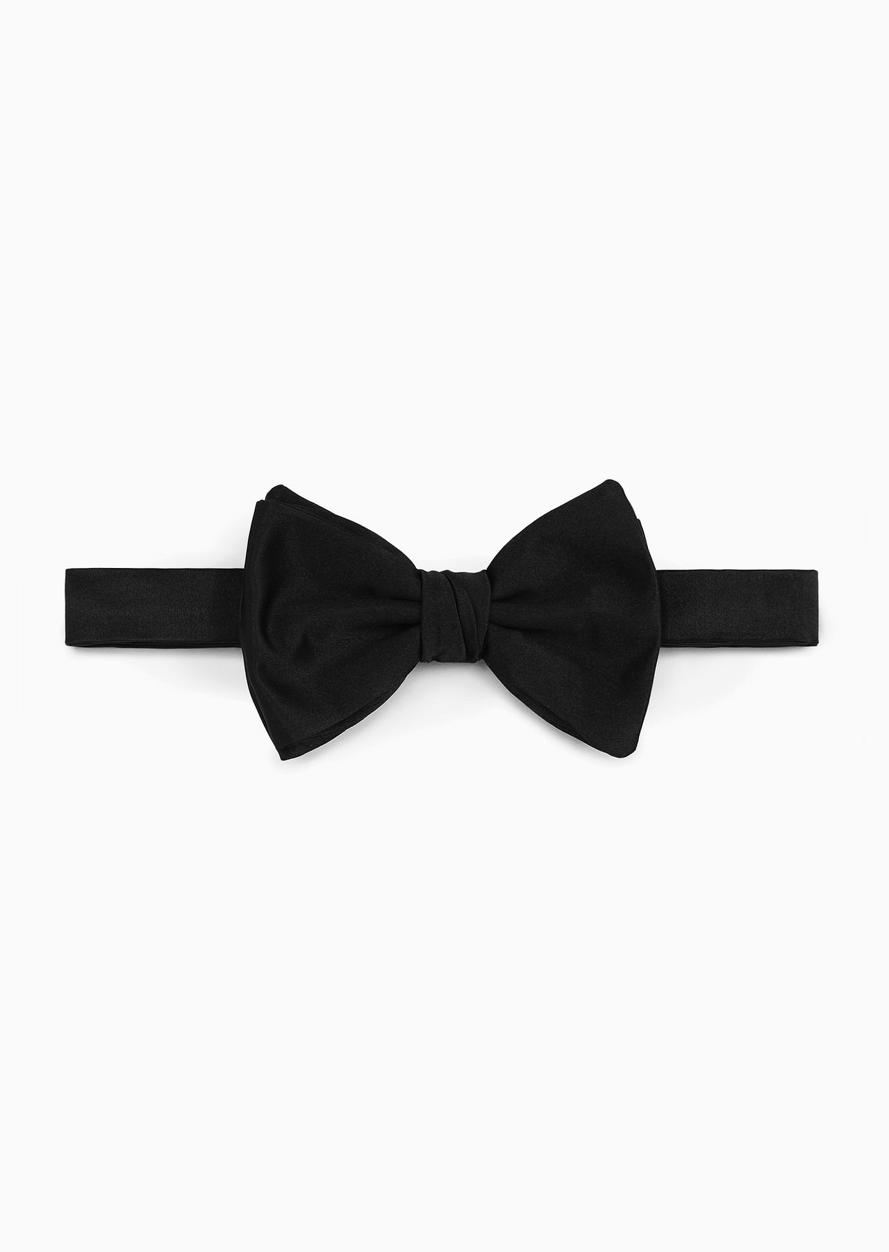 Pure silk bow tie with jacquard micro-motif - 1