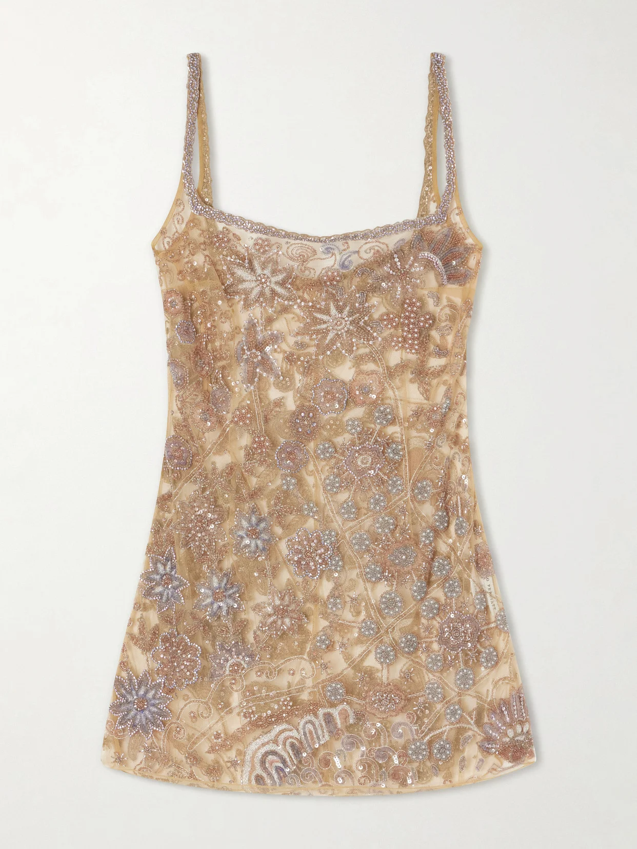 Soléa Embellished Mesh Mini Dress - 1