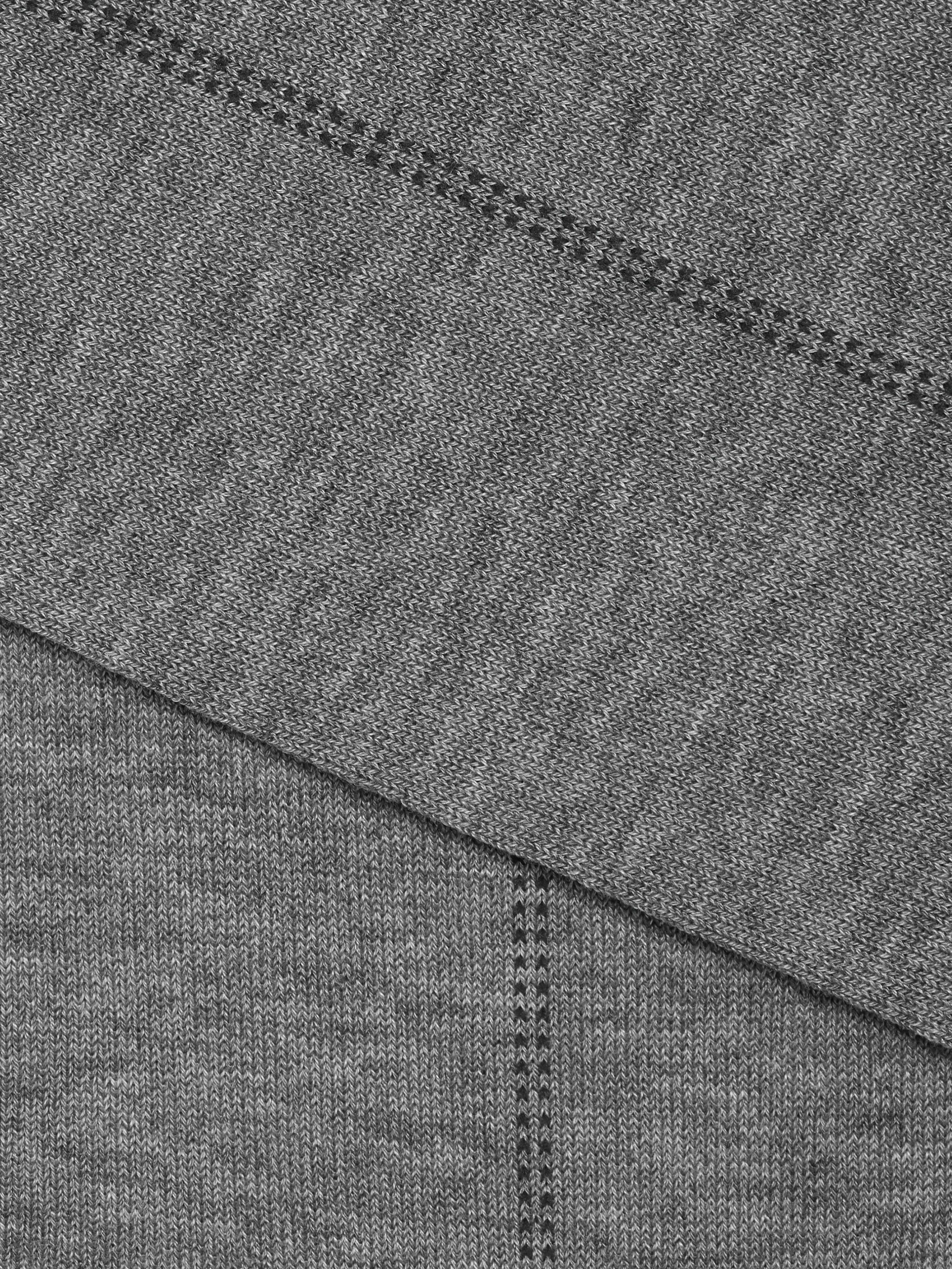 GREY MÉLANGE COTTON BLEND SOCKS - 2