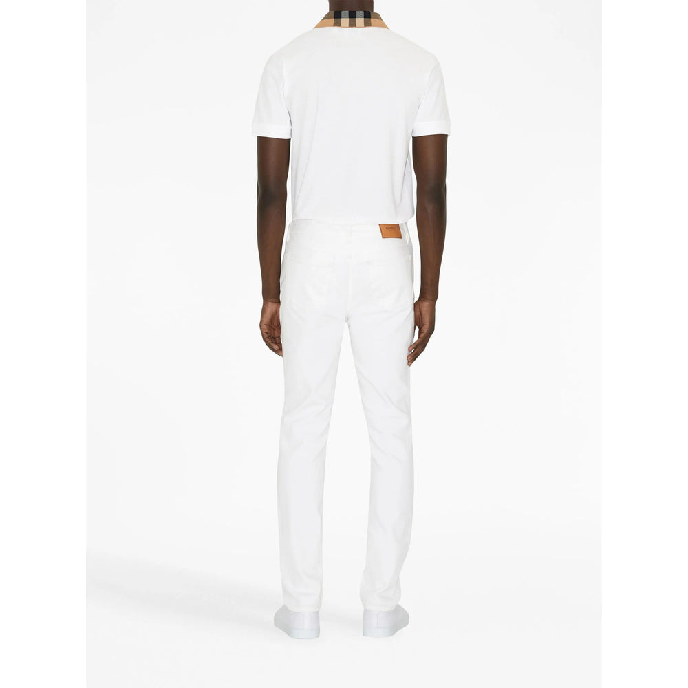 Burberry White Polo Shirts Men - 3
