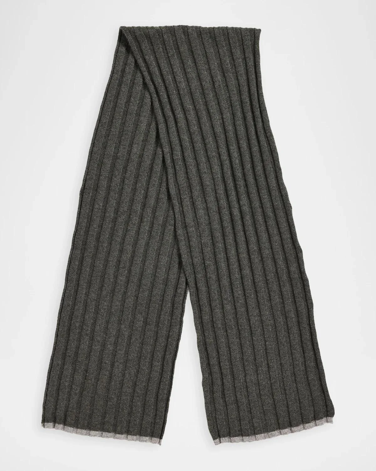 Men's Cashmere Ribbed Scarf - 1