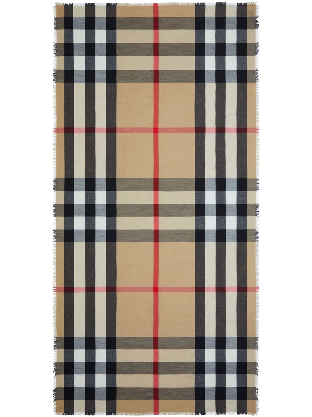 vintage check cashmere scarf - 4