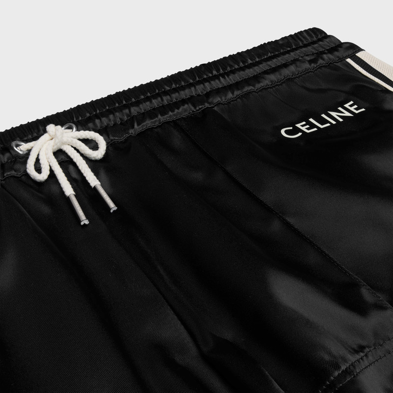 mini tracksuit shorts in satin-finish nylon 3