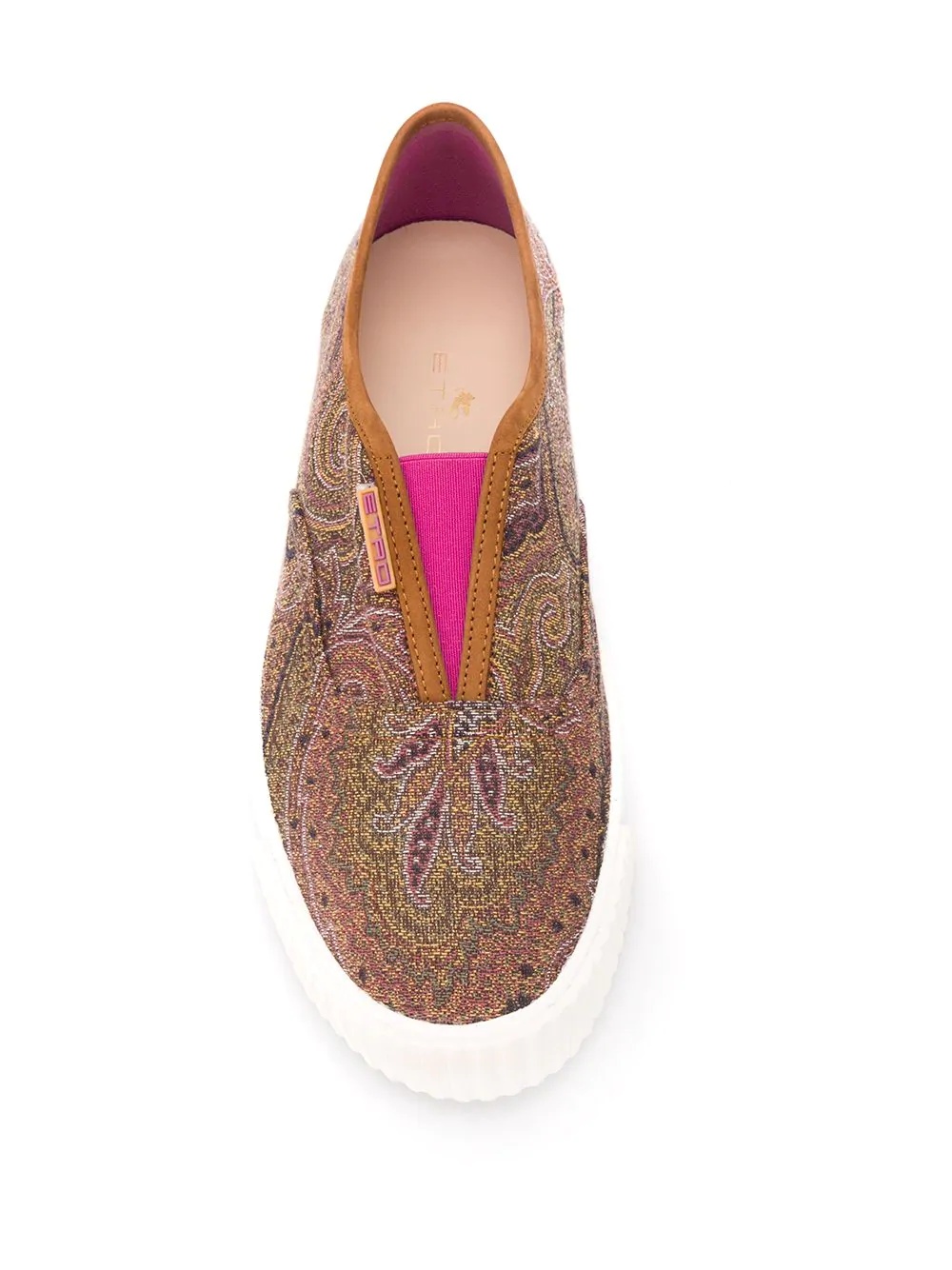 paisley slip-on sneakers - 4