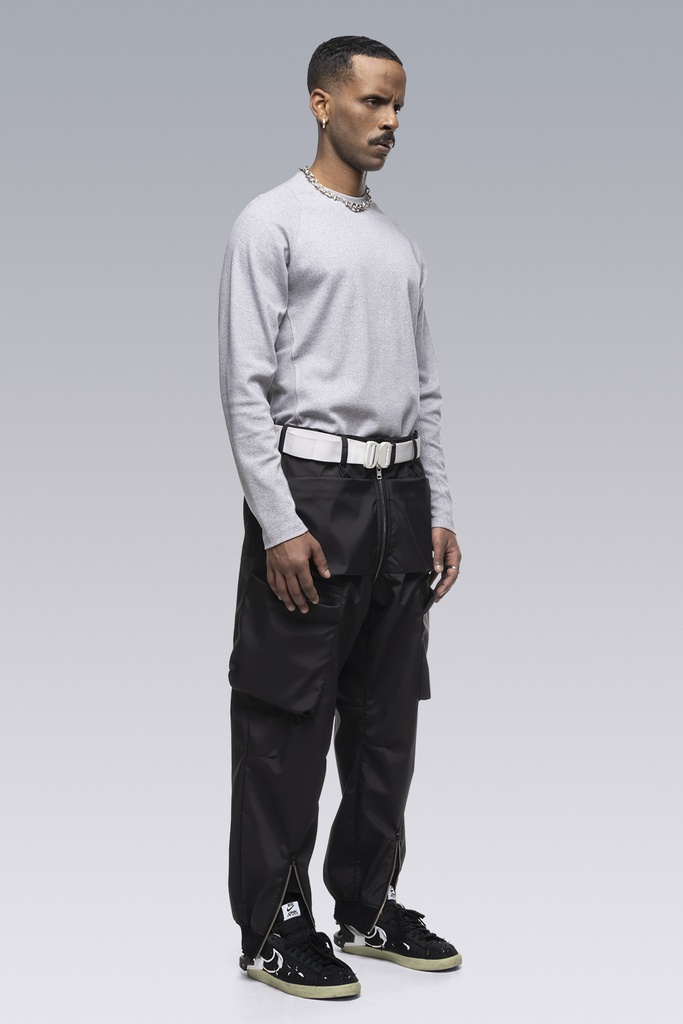 S27-PR Cotton Rib Longsleeve Shirt Gray Melange - 3
