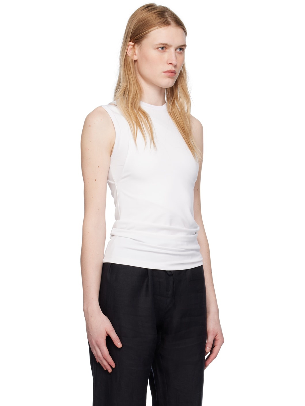 White Layered Tank Top - 2