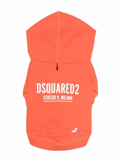 DSQUARED2 logo-print cotton hoodie outlook