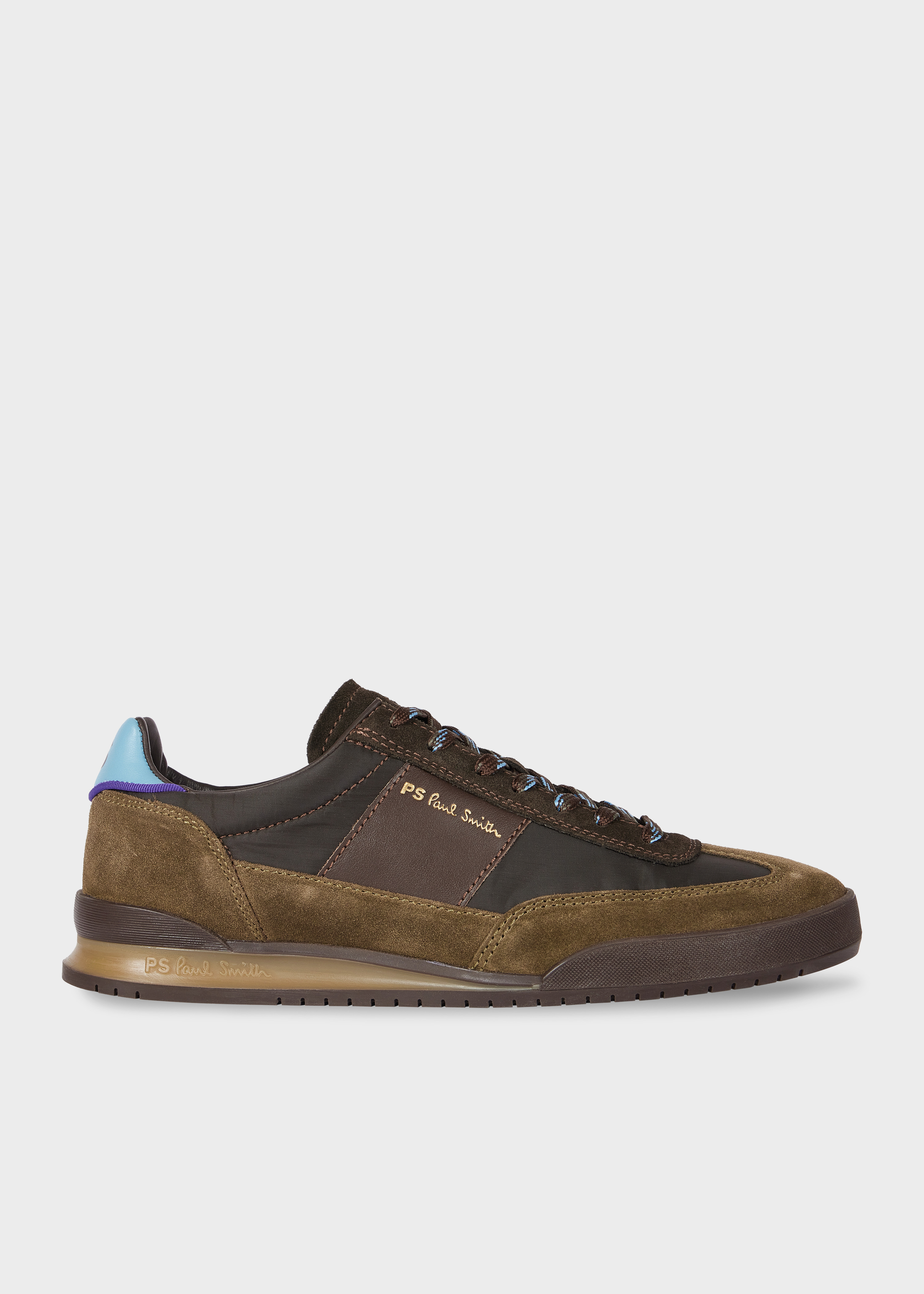 Khaki and Brown 'Dover' Trainers - 1